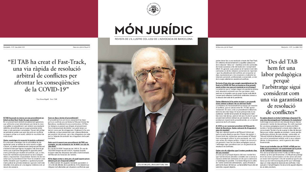 Entrevista a Juli de Miquel en el Mundo Jurídico sobre el procedimiento Fast-Track